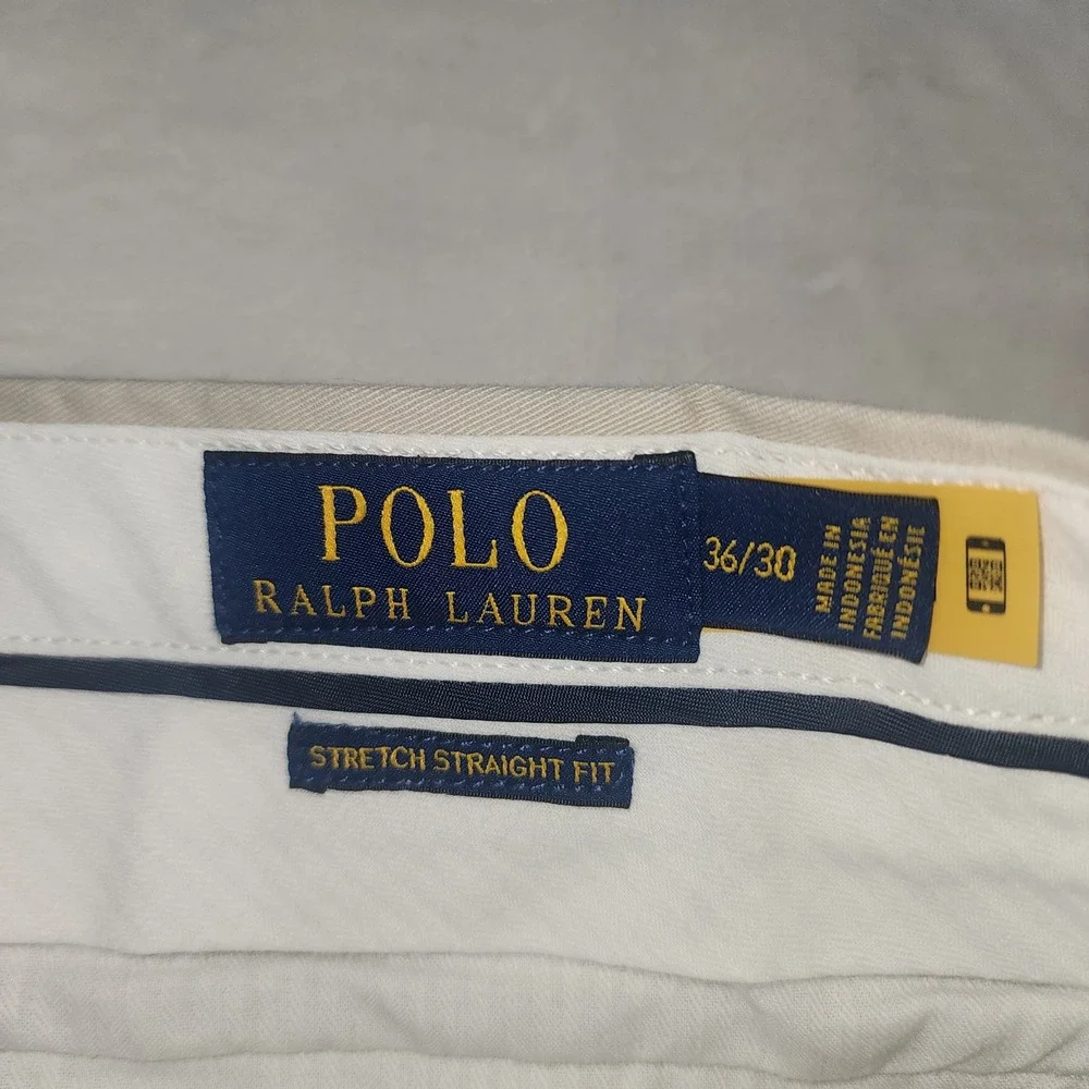 Polo Ralph Lauren Mens Stretch Straight‎ Fit Chino Pants Tan Khaki 36x30
